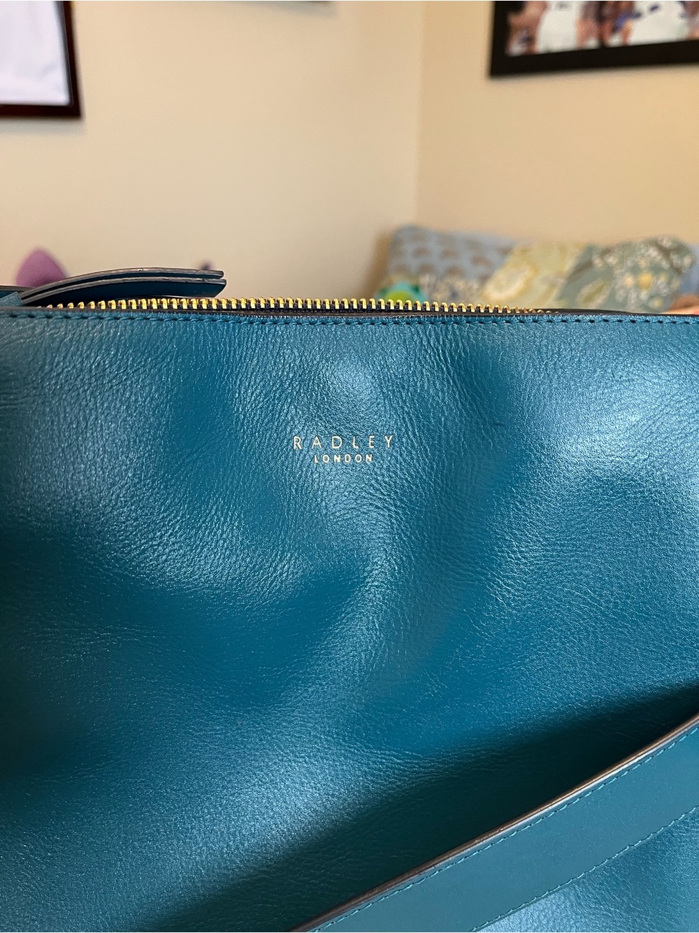 Teal Leather Crossbody Bag